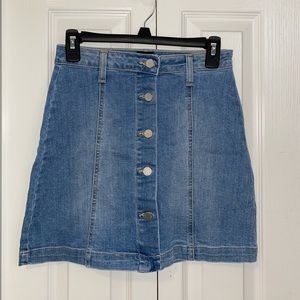 Button up jean skirt